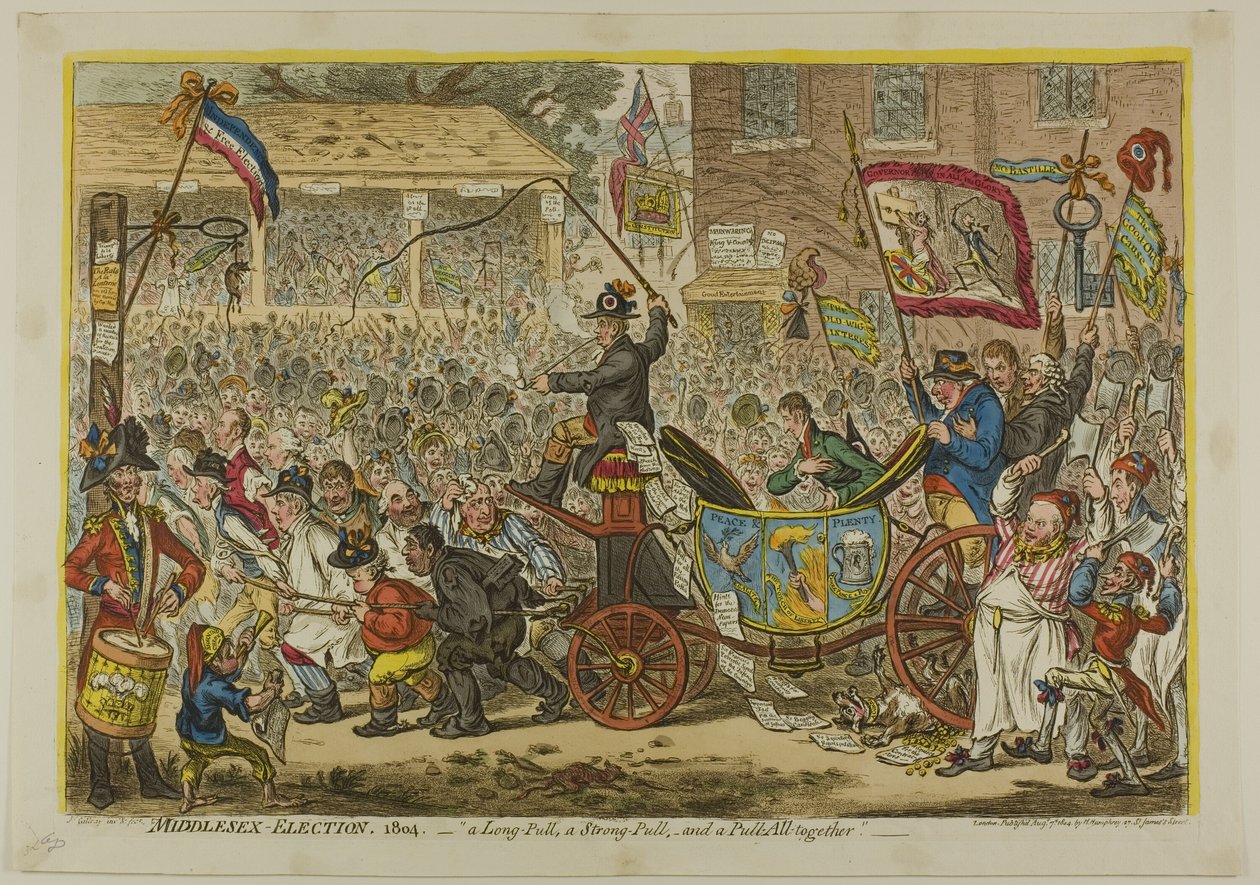 Middlesex választások alkotó: James Gillray