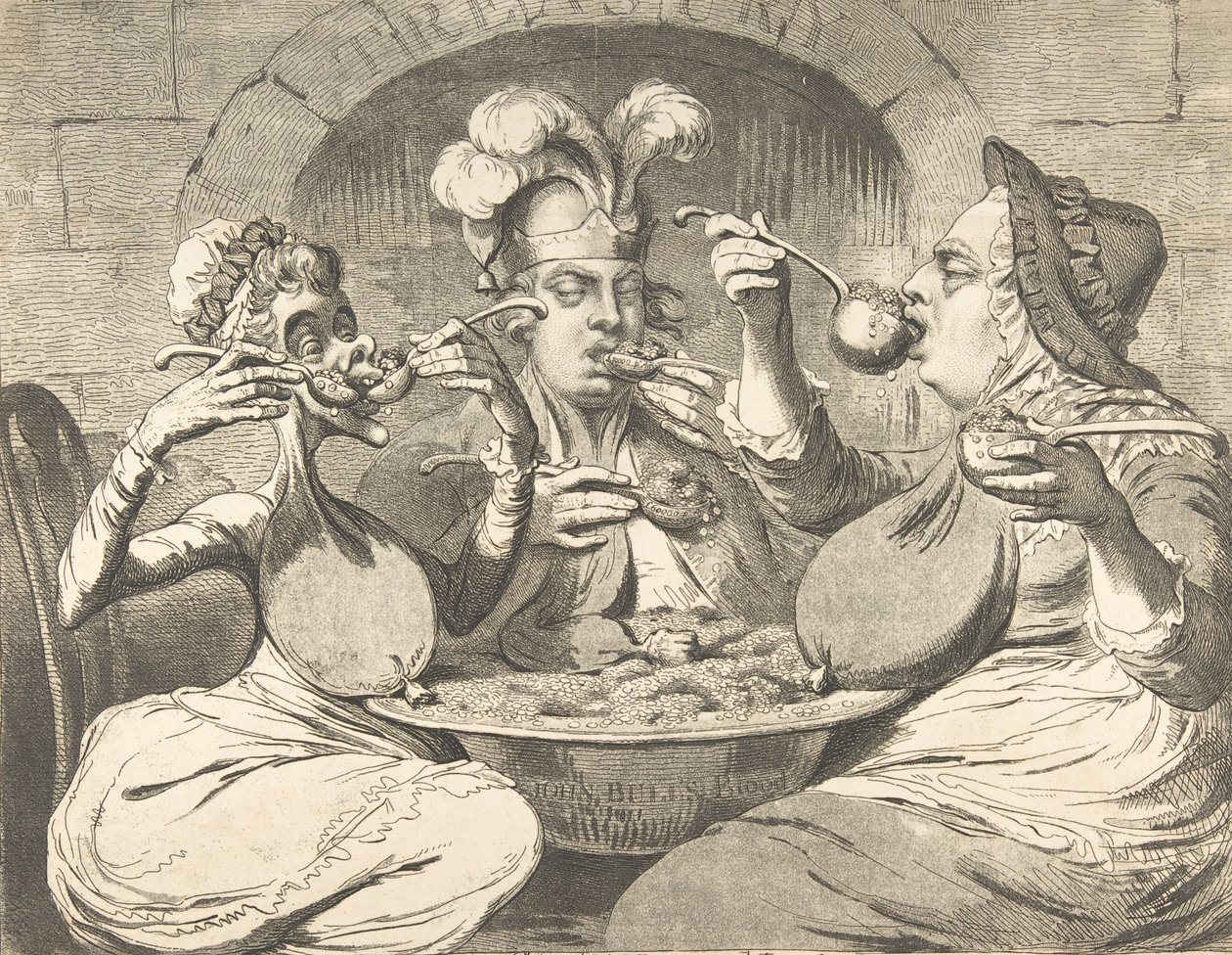 Monstrous Craws egy új koalíció ünnepén, 1787. május 29., 1787. május 29. alkotó: James Gillray