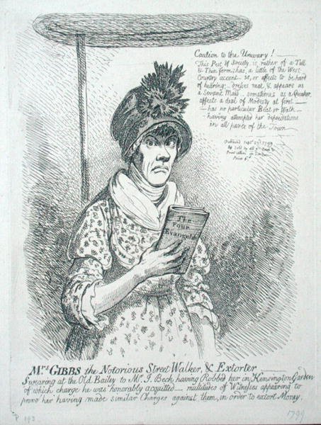 Mrs Gibbs, a Notorious Street Walker & Extorter alkotó: James Gillray