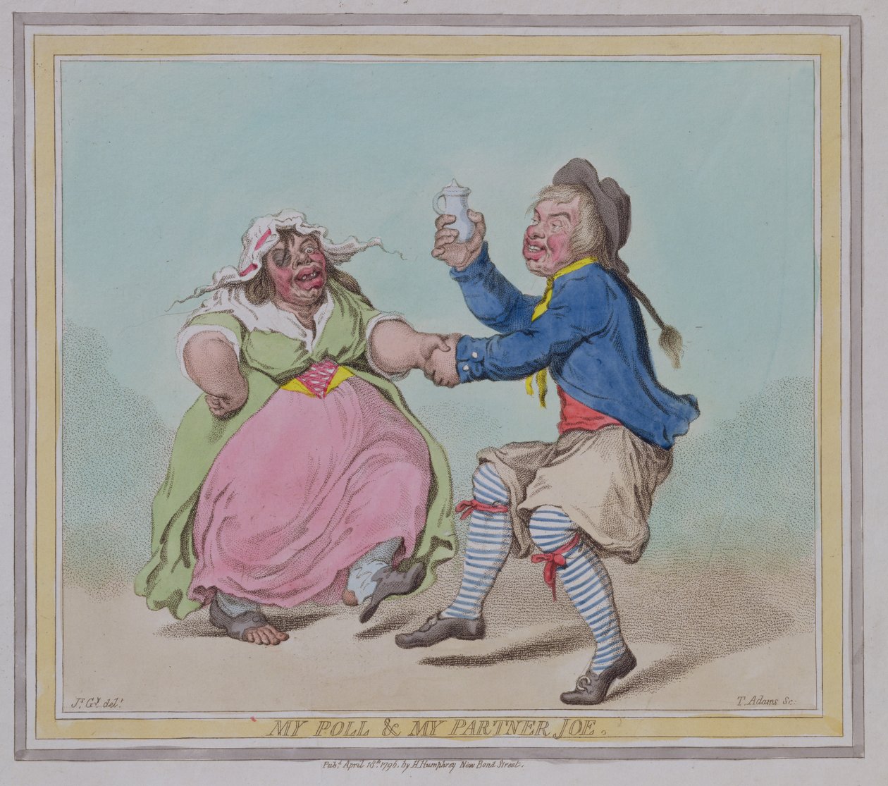 My Poll and My Partner Joe, vésette T. Adams, pub. Hannah Humphrey, 1796 alkotó: James Gillray