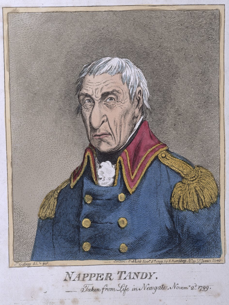 Napper Tandy (1740-1803) Hannah Humphrey adta ki 1799-ben (kézzel színezett rézkarc) alkotó: James Gillray