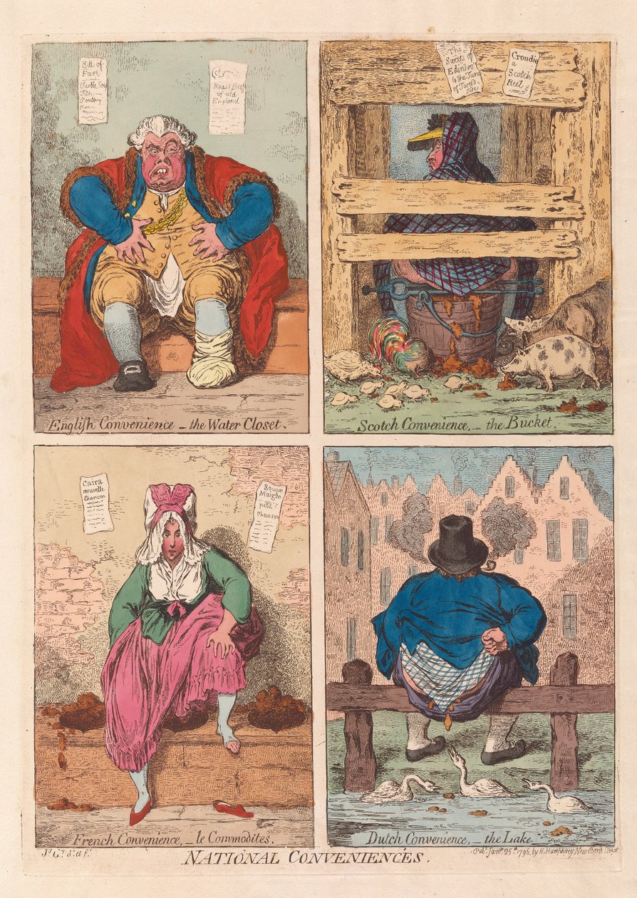 Nemzeti Kényelem, kocsma. 1796 (kézzel színezett metszet) alkotó: James Gillray