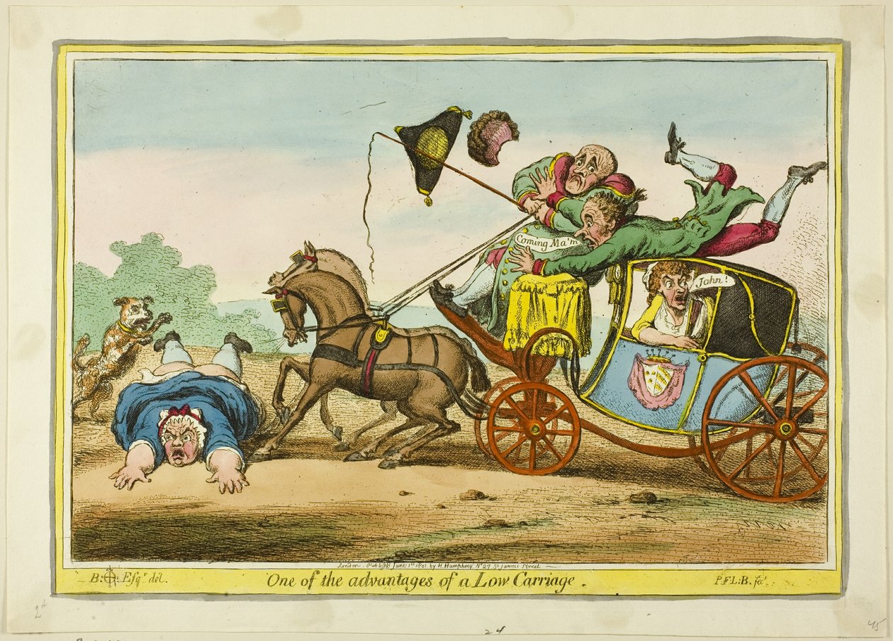 Az alacsony kocsi egyik előnye alkotó: James Gillray