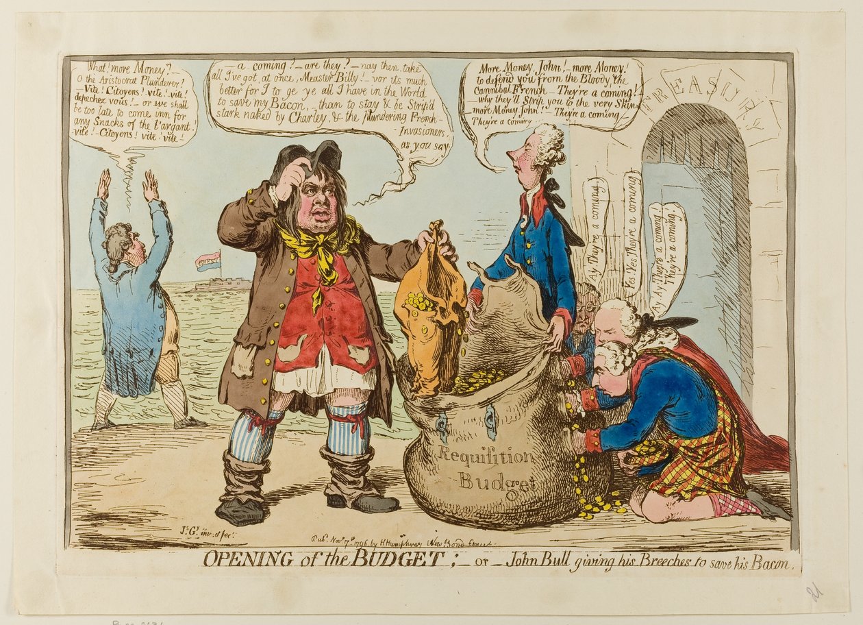 A költségvetés megnyitása alkotó: James Gillray