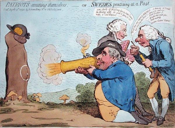 Hannah Humphrey adta ki 1792-ben a Hannah Humphrey által 1792-ben kiadott Hannah Humphrey által szórakozó hazafiak vagy postán gyakorló svédek (kézzel színezett rézkarc) alkotó: James Gillray