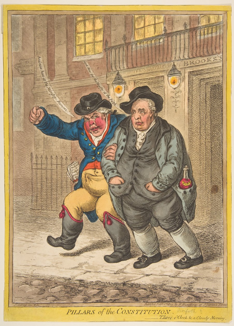 Az alkotmány pillérei, 1809. február 1. alkotó: James Gillray
