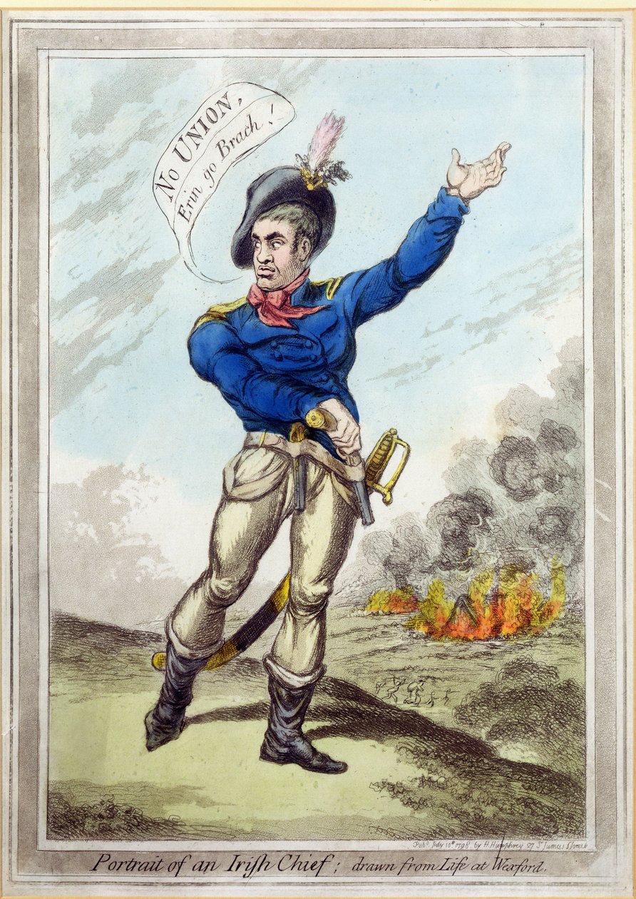 Egy ír főnök portréja, a wexfordi kocsma életéből. Írta: H. Humphrey, 1798. július 10. (lásd a 105459-es számú bundw-t) alkotó: James Gillray