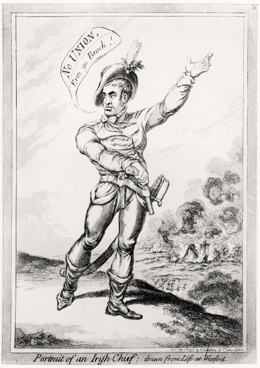 Egy ír főnök portréja, a wexfordi kocsma életéből. Írta: H. Humphrey, 1798. július 10. (a színért lásd a 123751-et) alkotó: James Gillray