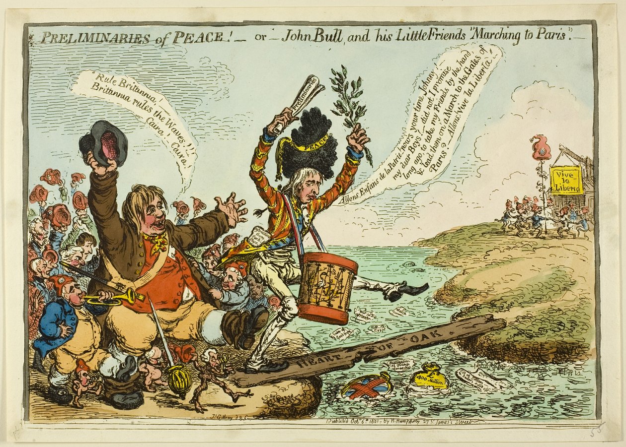A béke előzményei alkotó: James Gillray
