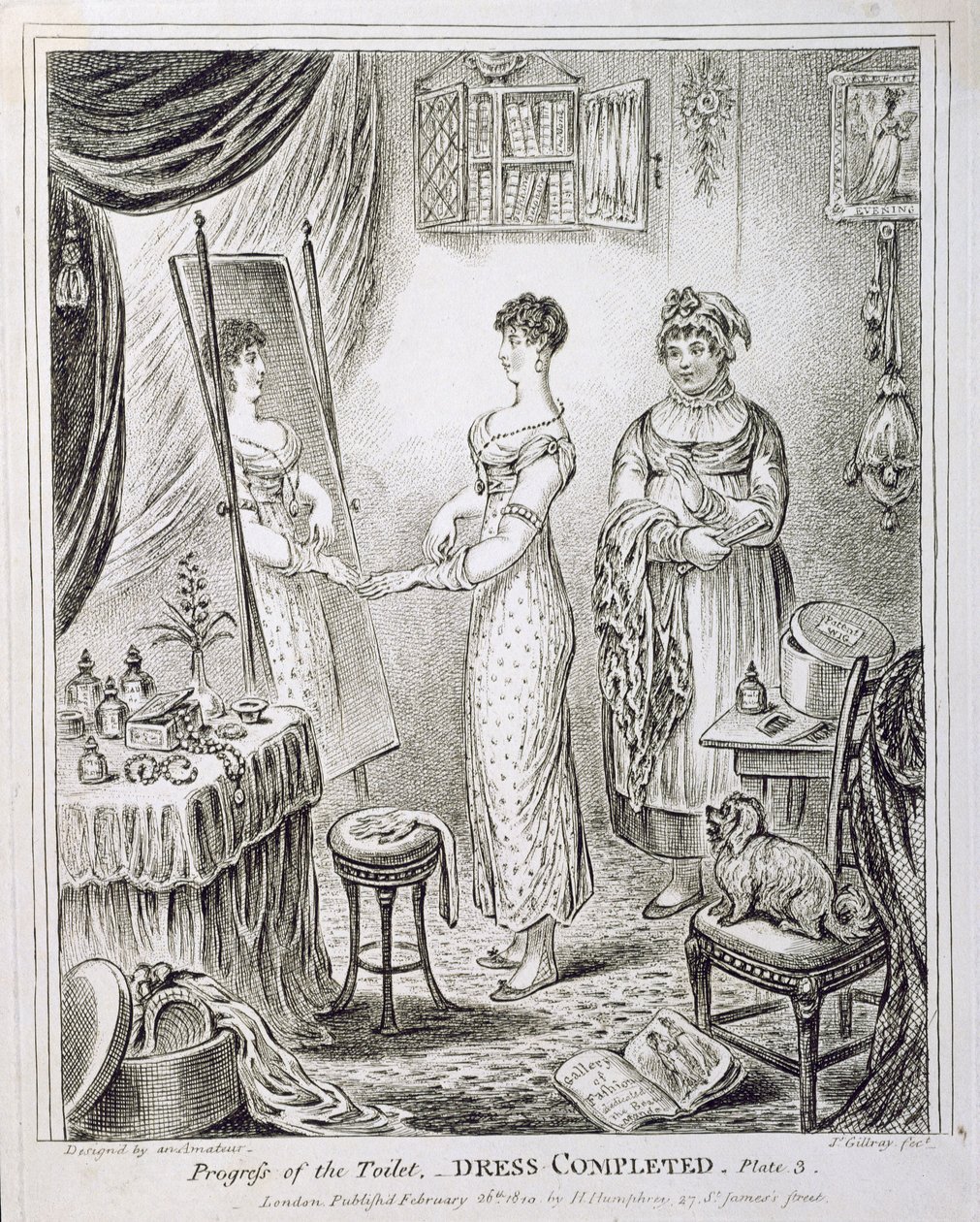 Progress of the Toilet, vagy Dress Completed, Hannah Humphrey adta ki 1810-ben alkotó: James Gillray