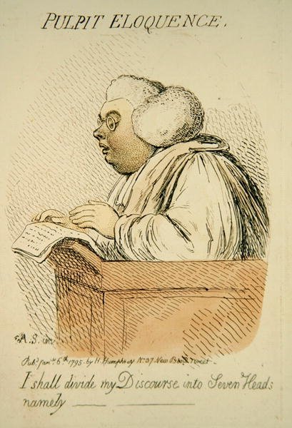 Szószéki ékesszólás, Hannah Humphrey 1795-ben (kézzel színezett metszet) (191281-es részlet) alkotó: James Gillray