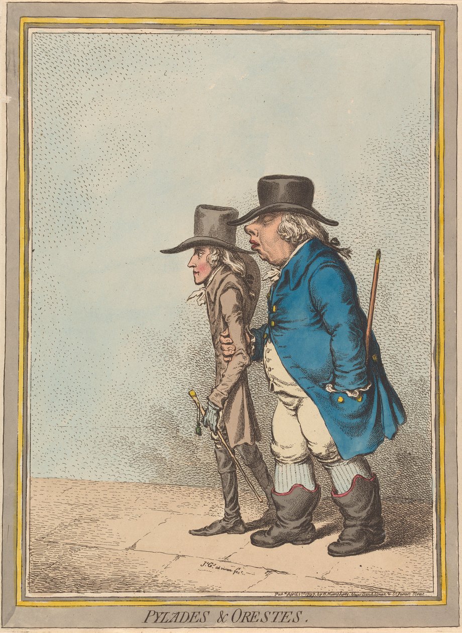 Pylades & Orestes (Statthalter & sein Sekretär) alkotó: James Gillray