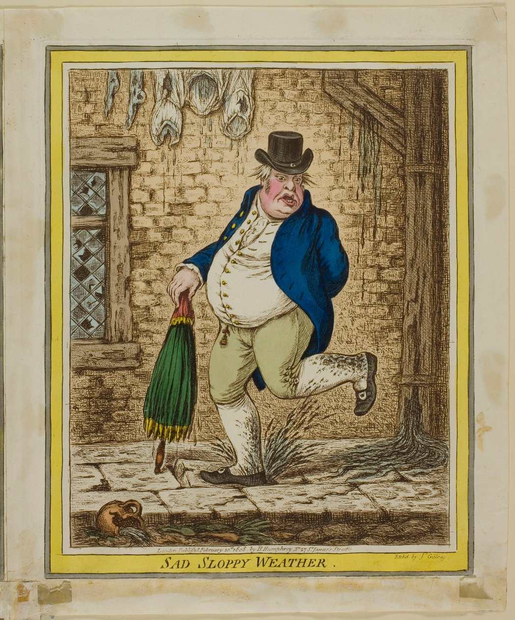 Szomorú csapadékos időjárás alkotó: James Gillray