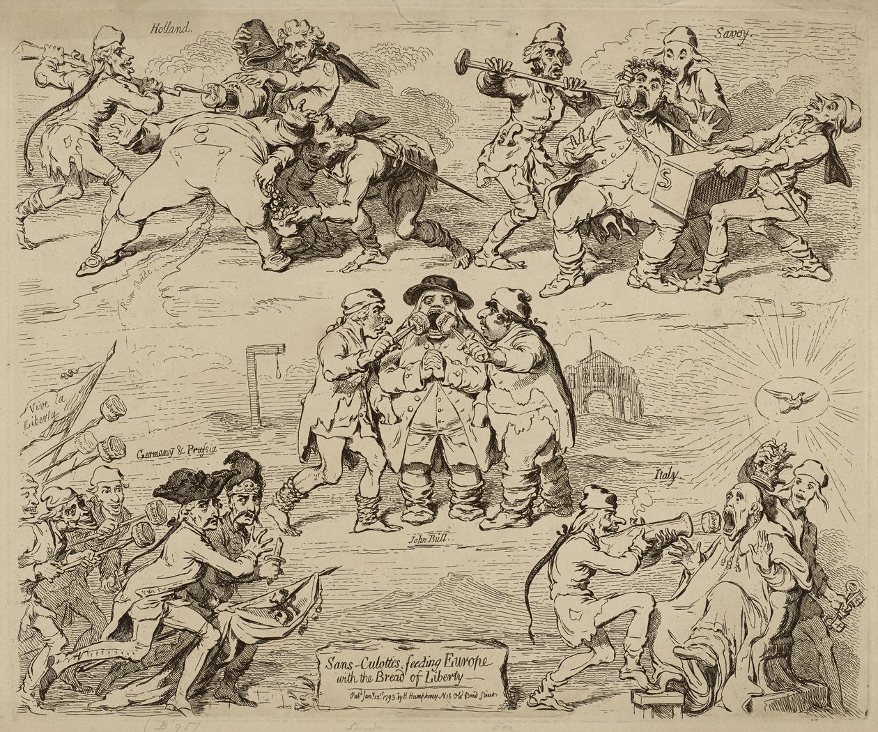 A Sans-Culottes, Feeding Europe with the Bread of Liberty, január 12-én jelent meg alkotó: James Gillray