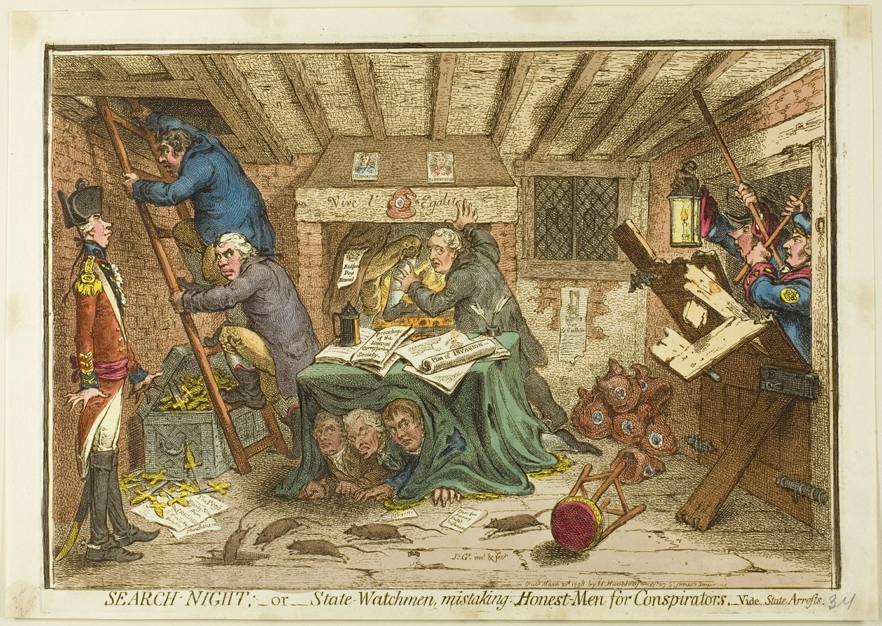 Keresés-éjszaka alkotó: James Gillray