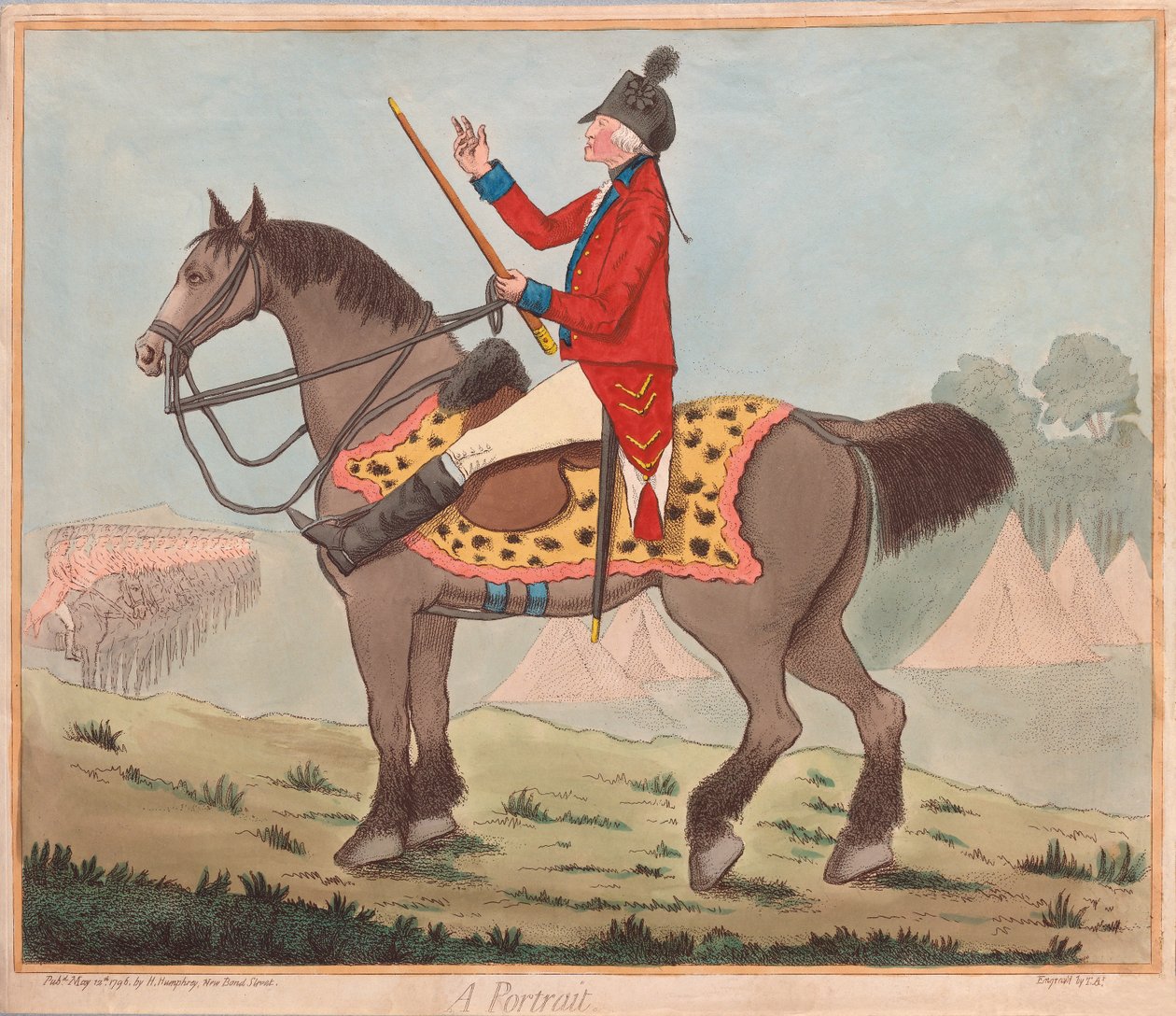 Sir David Dundas (1735-1820) – Portré, kocsma. 1796 (kézzel színezett metszet) alkotó: James Gillray