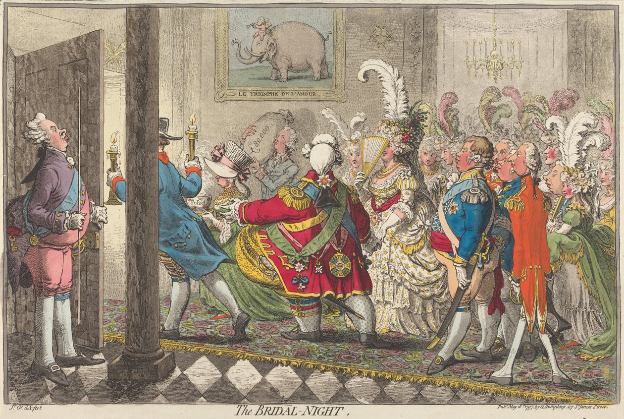 Die Hochzeitsnacht alkotó: James Gillray
