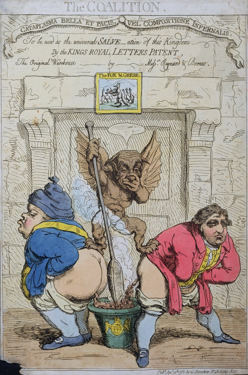 A koalíció, G. Humphrey 1783-ban (kézzel színezett rézkarc) alkotó: James Gillray