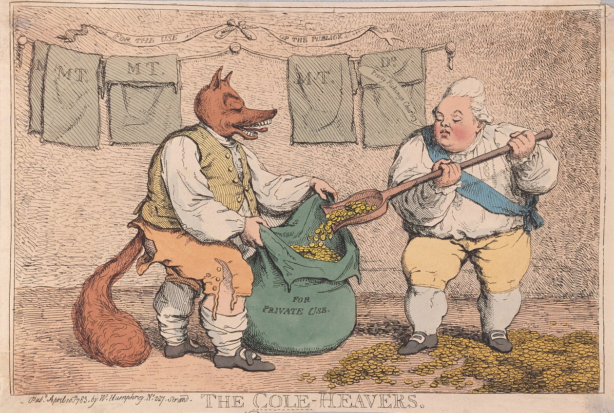 A Cole-Heavers, kocsma. 1783 (kézzel színezett metszet) alkotó: James Gillray