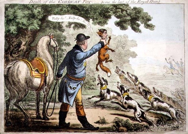 A korzikai róka halála alkotó: James Gillray