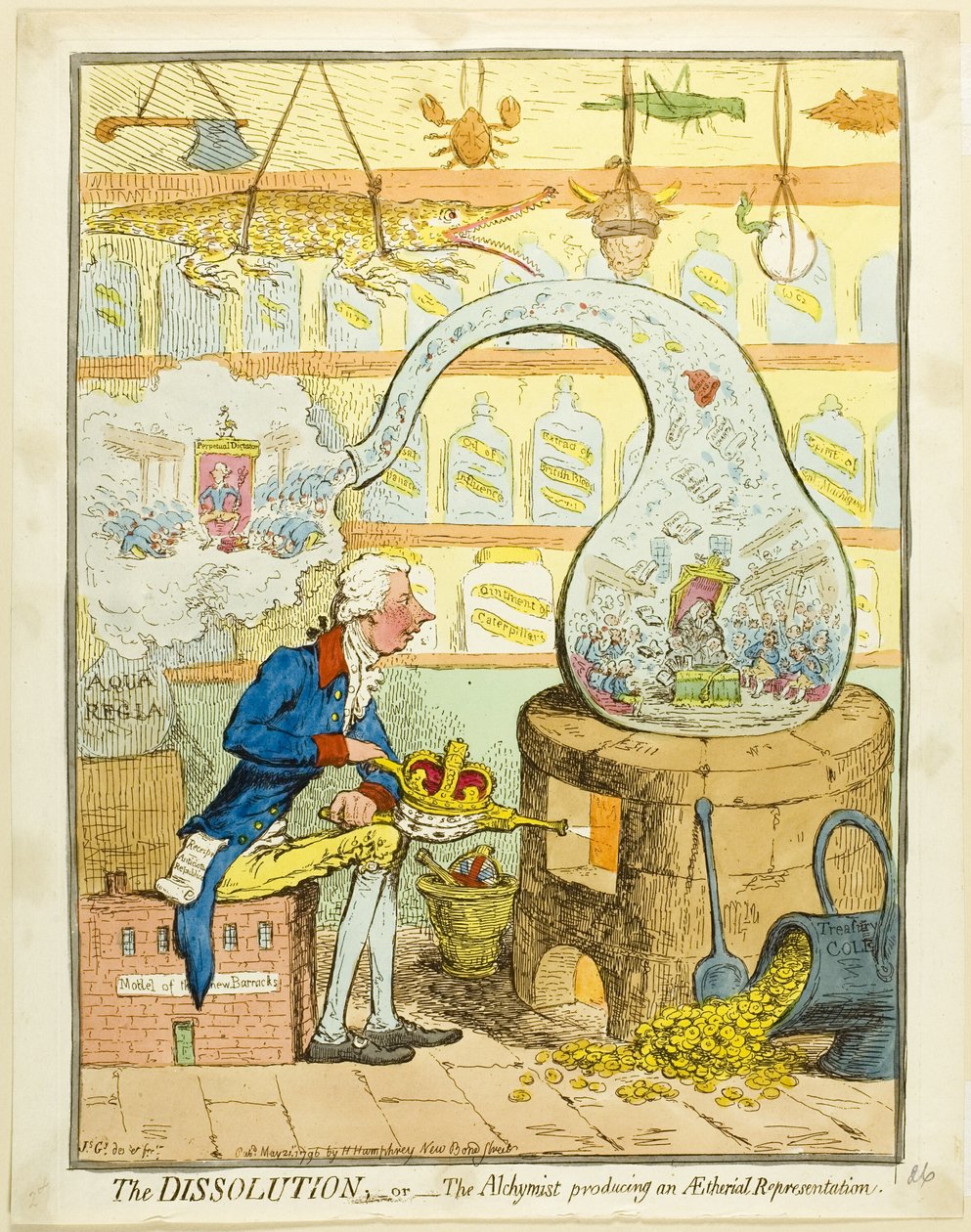 A feloldódás; avagy Az alkimista, aki egy éteri ábrázolást készít alkotó: James Gillray