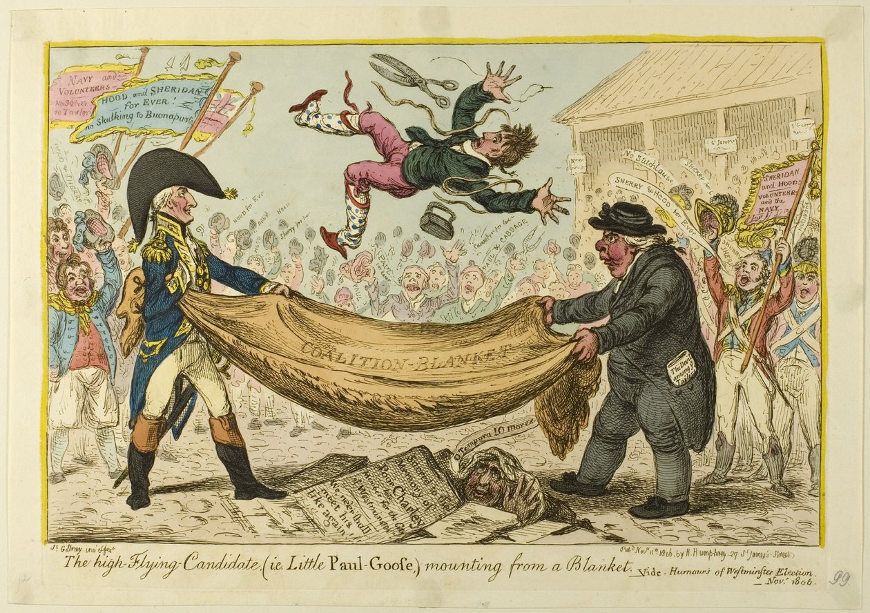 A magasan repülő jelölt alkotó: James Gillray