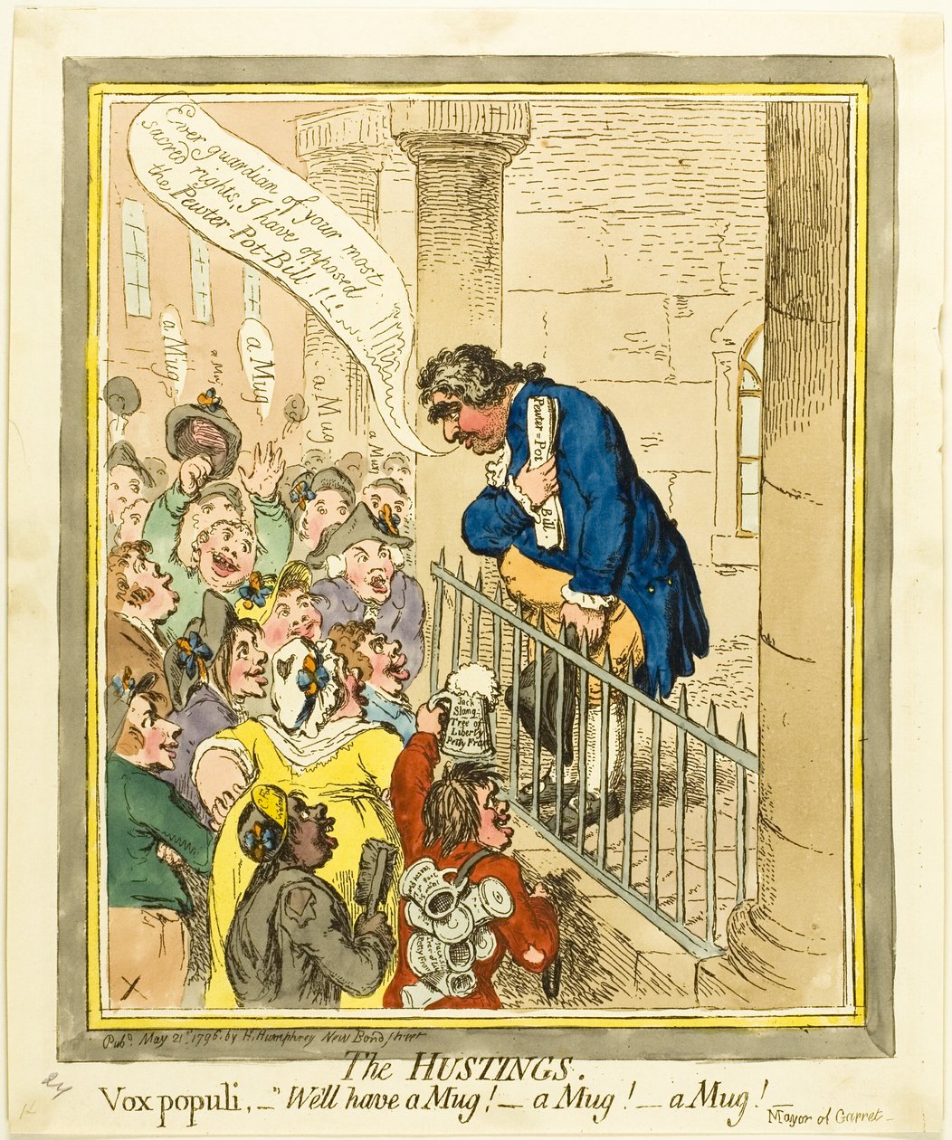 A tüntetések alkotó: James Gillray