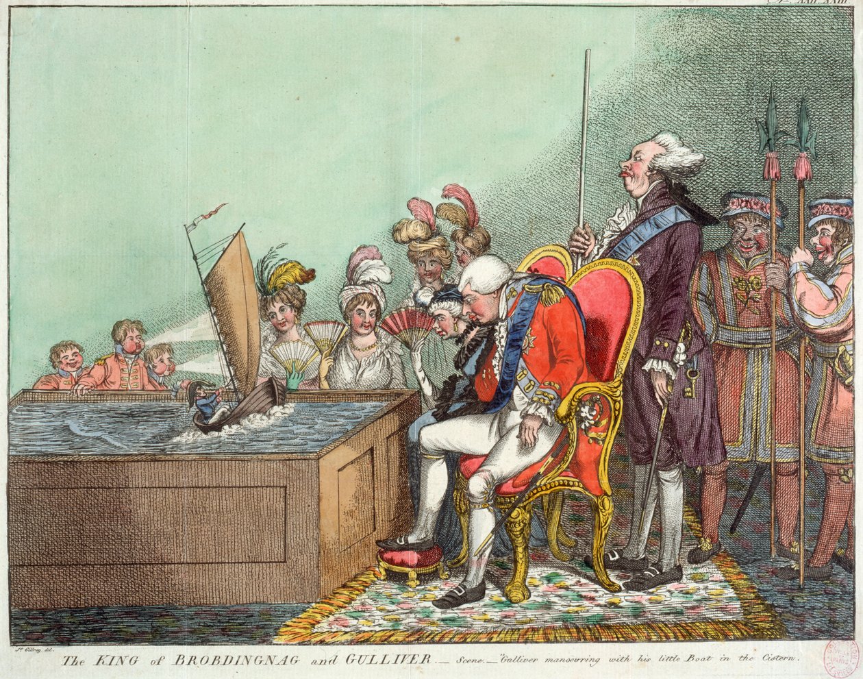 The King of Brobdingnag and Gulliver, after 1804 (engraving) alkotó: James Gillray