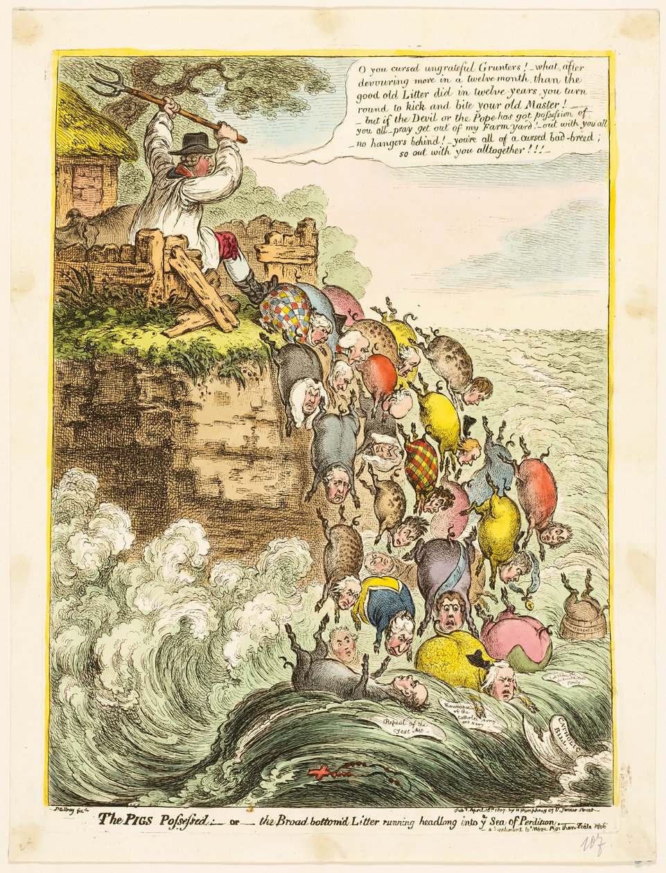 A Disznók Megszállt alkotó: James Gillray