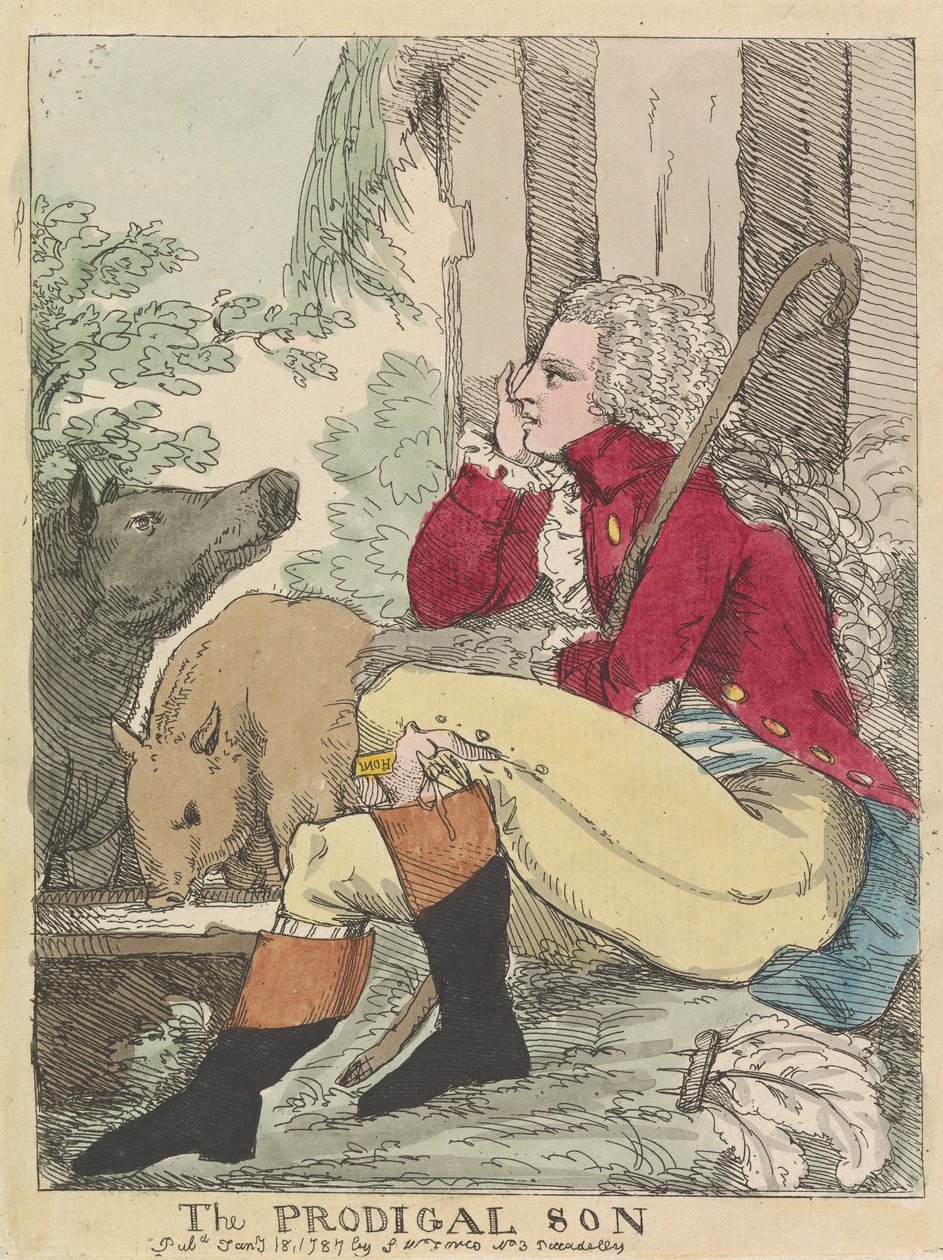 A tékozló fiú alkotó: James Gillray