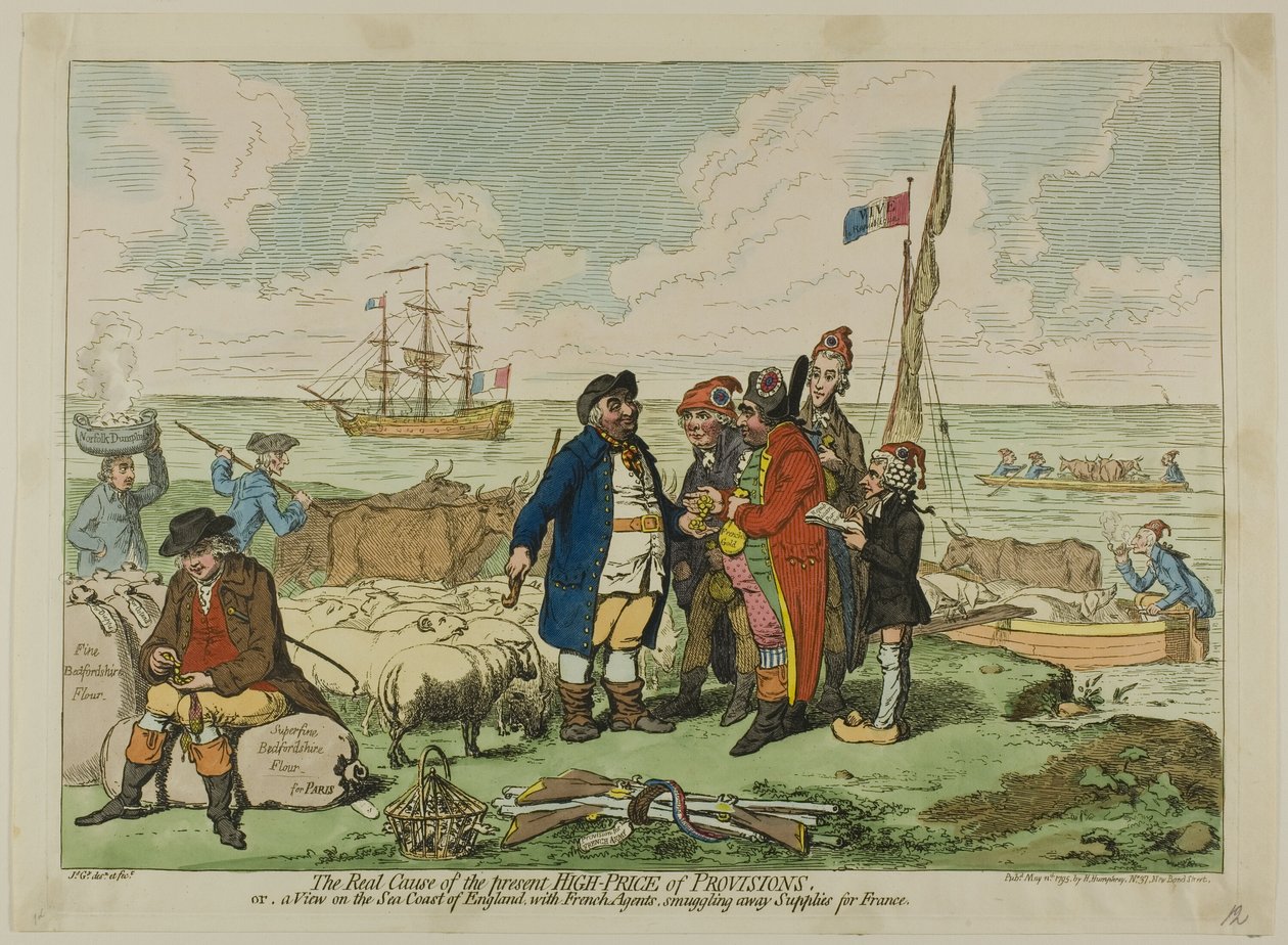 A céltartalékok jelenlegi magas árának valódi oka alkotó: James Gillray