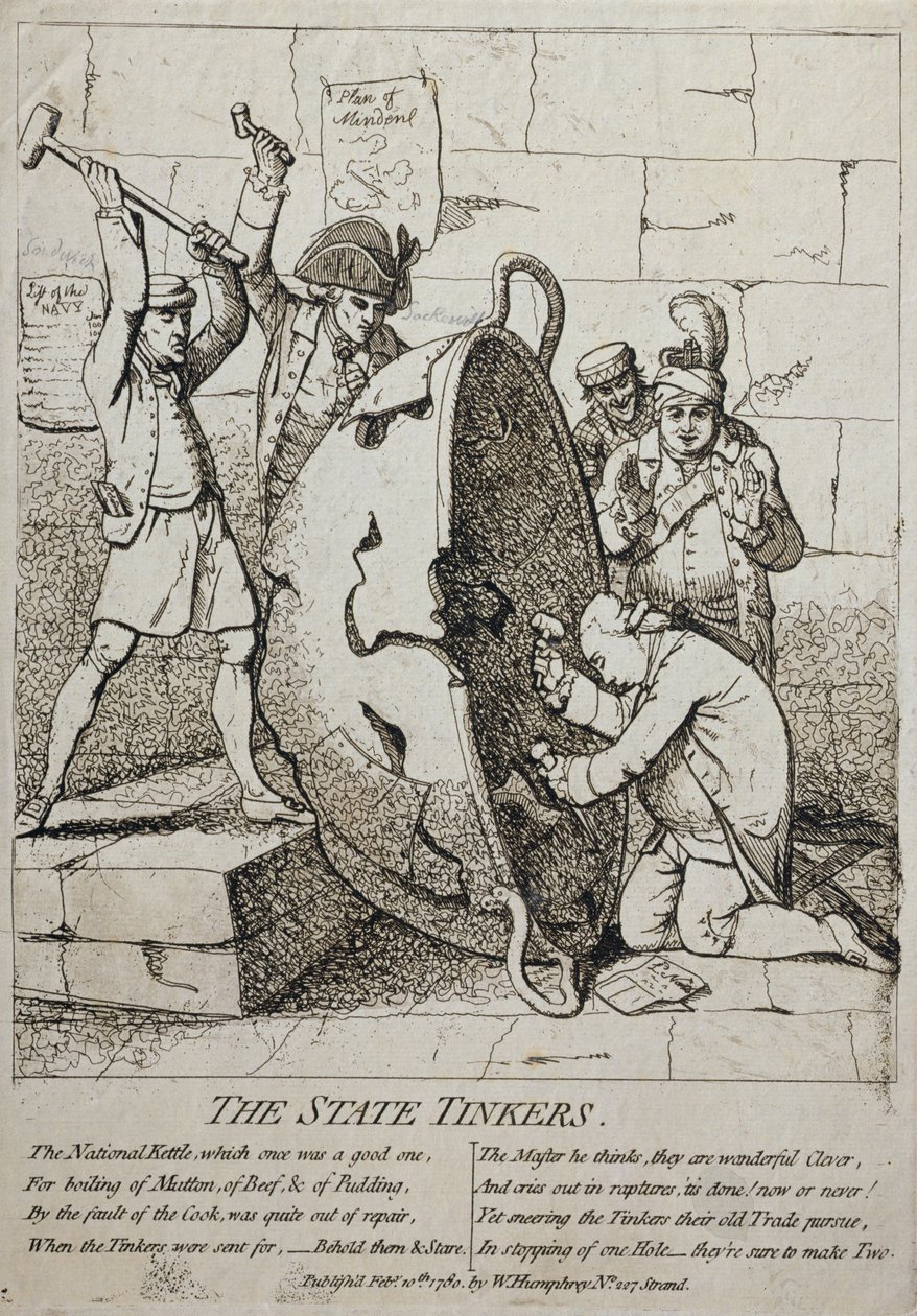The State Tinkers, William Humphrey adta ki 1780-ban alkotó: James Gillray