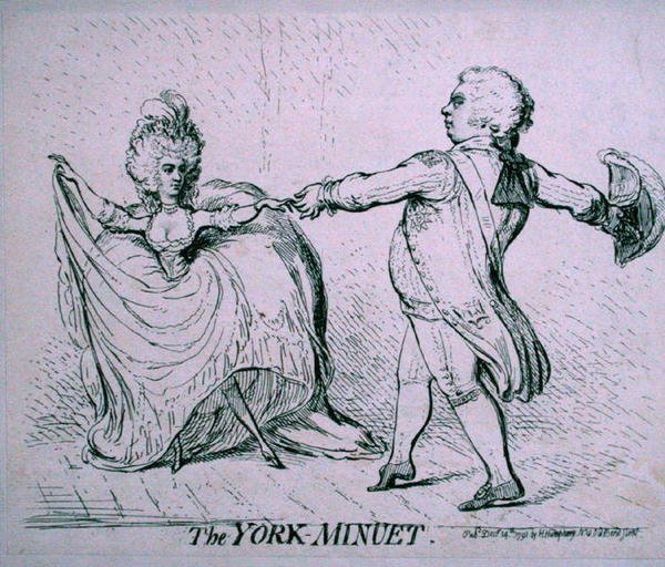 The York Menuet, Hannah Humphrey 1791-ben (rézkarc) alkotó: James Gillray