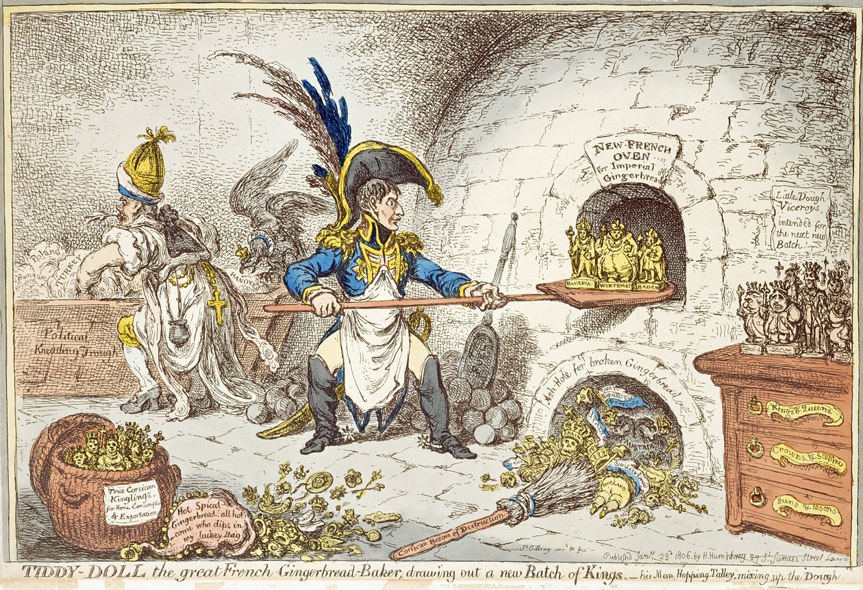 „Tiddy-Doll, a nagy francia mézeskalács-készítő, új tétel királyokat húz ki. His Man, Hopping Talley, Mixing Up the Dough