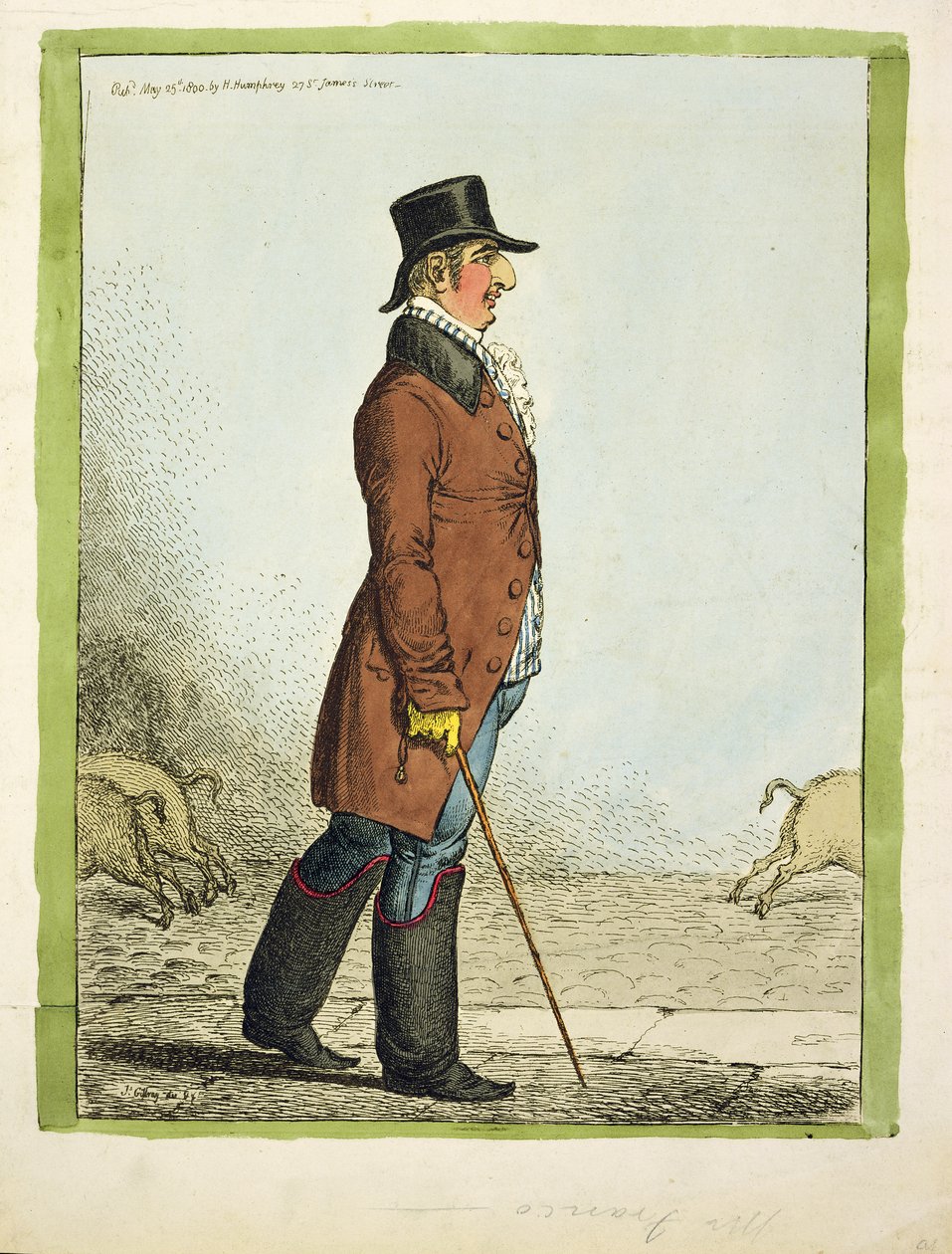 Cím nélkül, Hannah Humphrey adta ki, 1800 alkotó: James Gillray