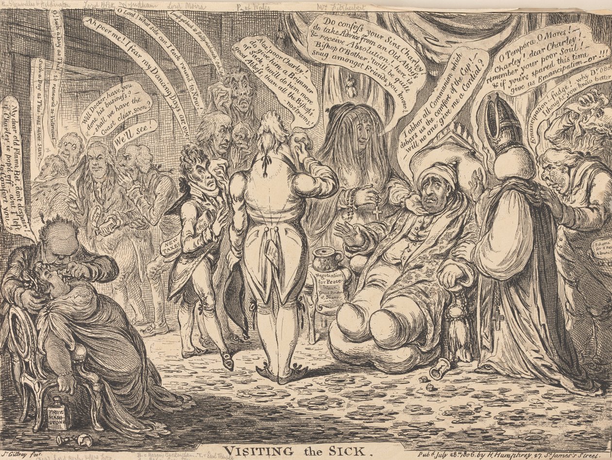 Beteglátogatás alkotó: James Gillray
