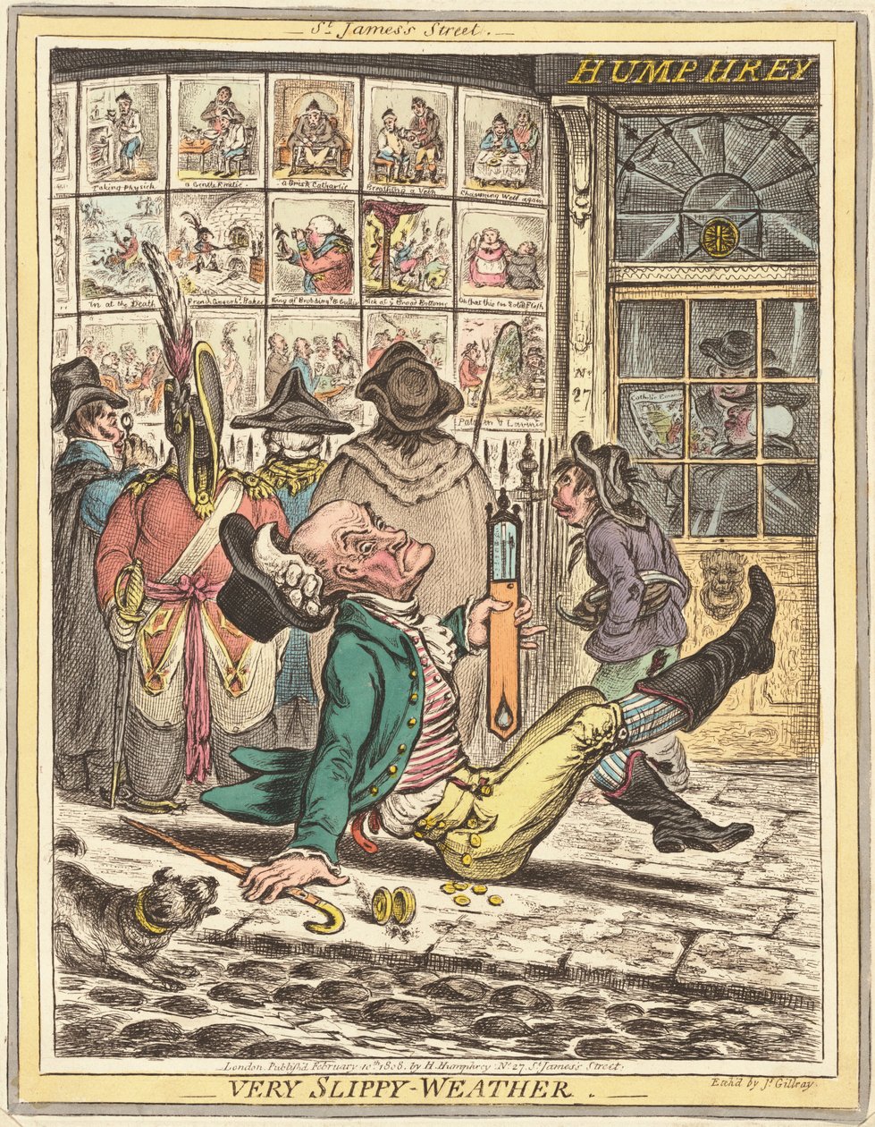 Nagyon csúszós idő alkotó: James Gillray after Rev. John Sneyd