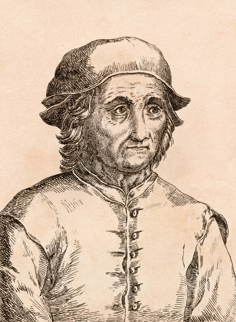 Hieronymus Bosch, illusztráció az 1817-ben Londonban megjelent „Hiteles festők 75 portréi hiteles eredetikről” című könyvéből alkotó: James Girtin