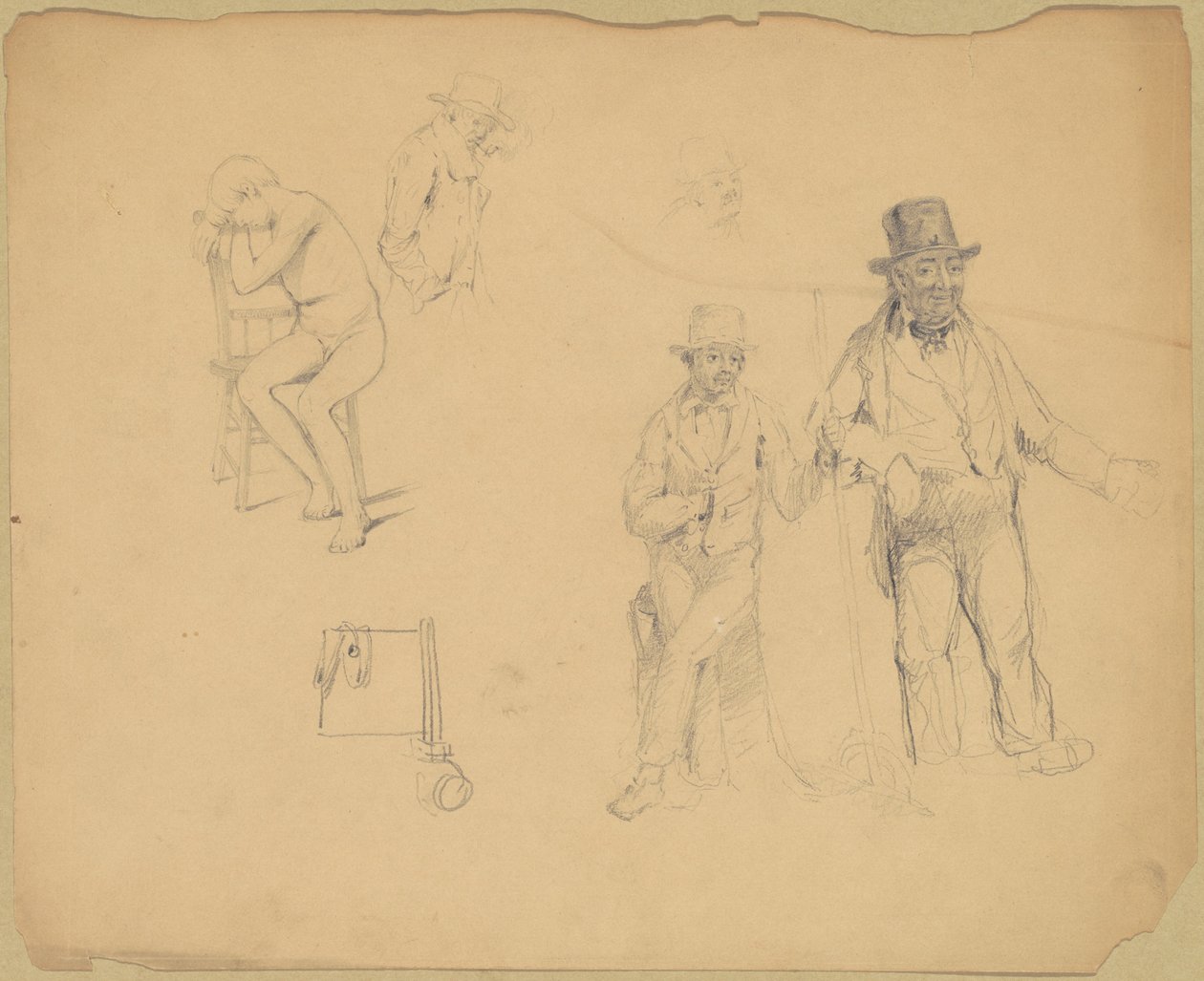 Férfiak és fiúk tanulmányai alkotó: James Goodwyn Clonney
