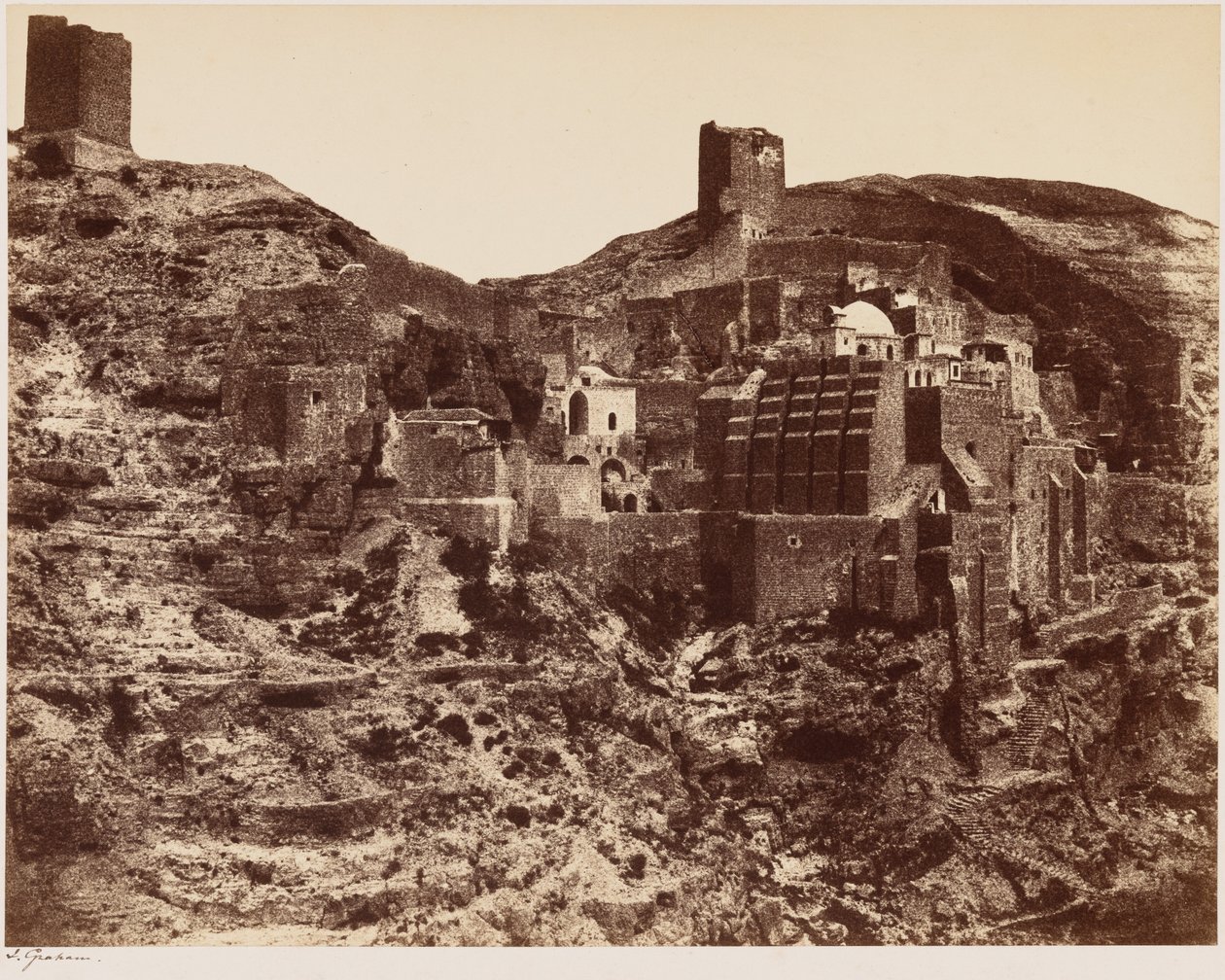 Mar Saba kolostor,c. 1855 (fotó) alkotó: James Graham