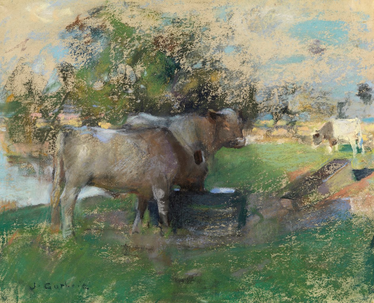 Legelő (pasztell papíron) alkotó: James Guthrie