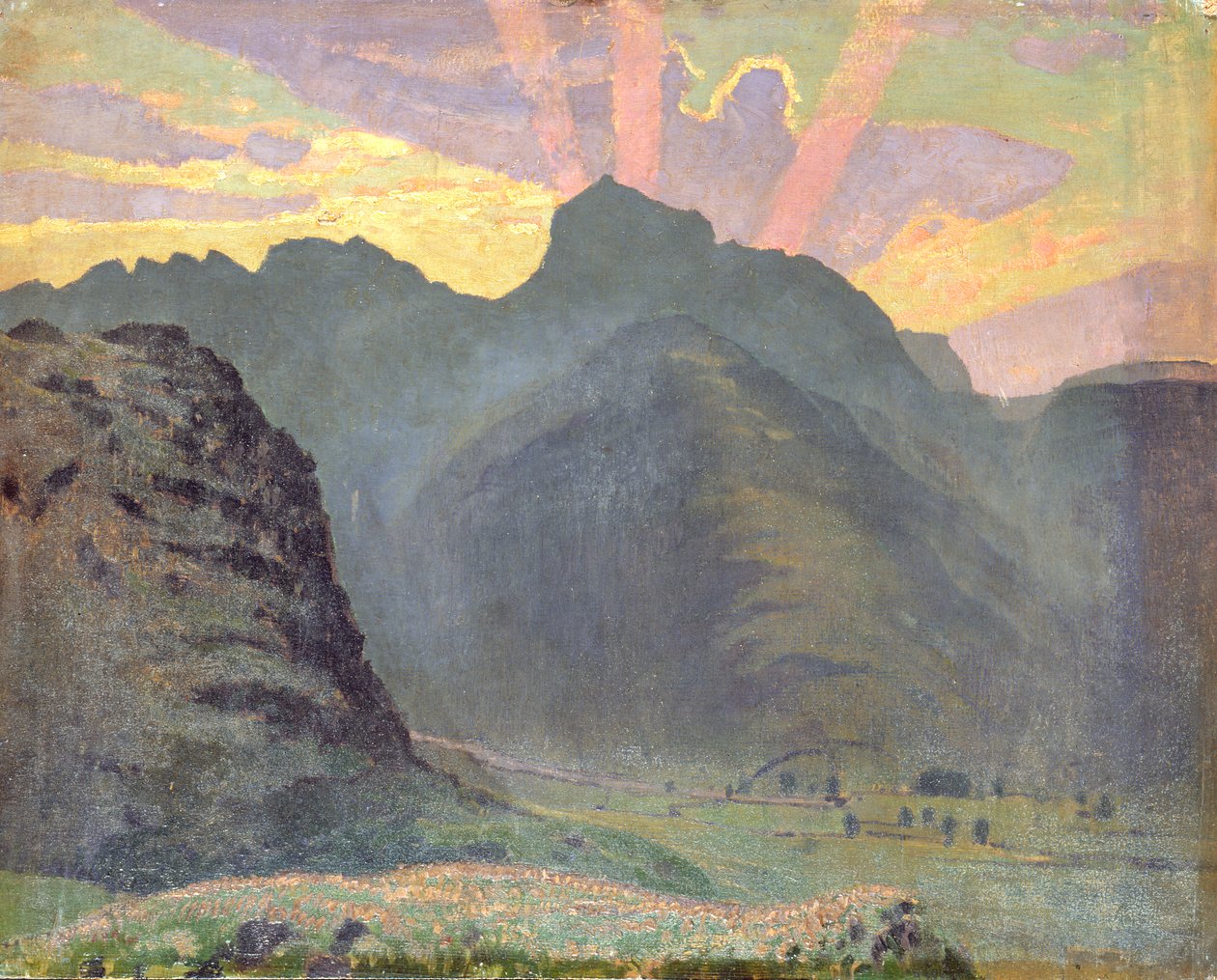 Napkelte a tóvidéken, 1915 alkotó: James Hamilton Hay