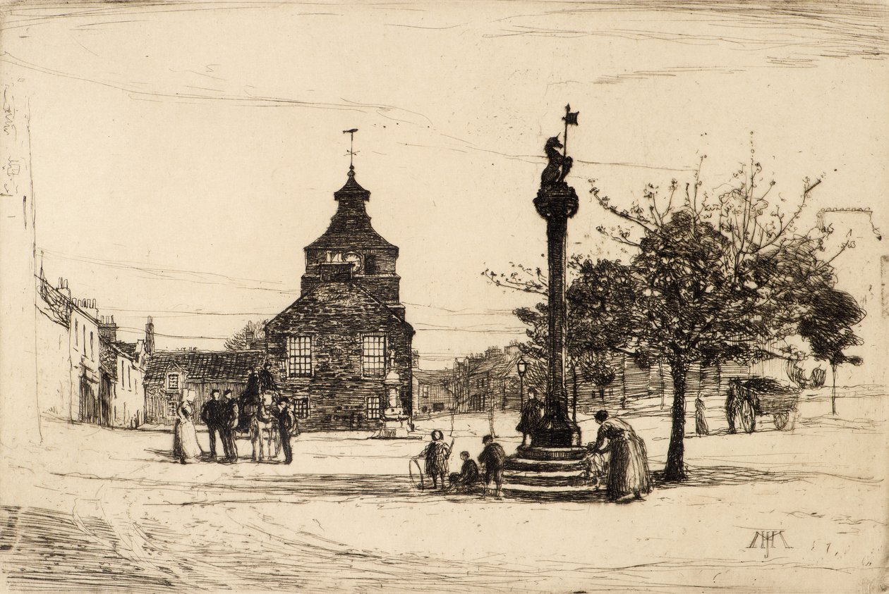 Market Cross, Crail (rézkarc) alkotó: James Hamilton Mackenzie