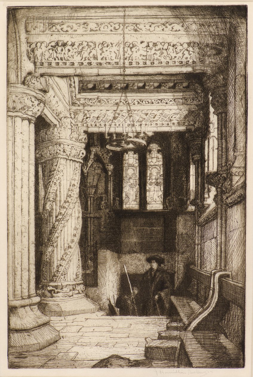 Prentice Pillar, Rosslyn-kápolna (rézkarc) alkotó: James Hamilton Mackenzie