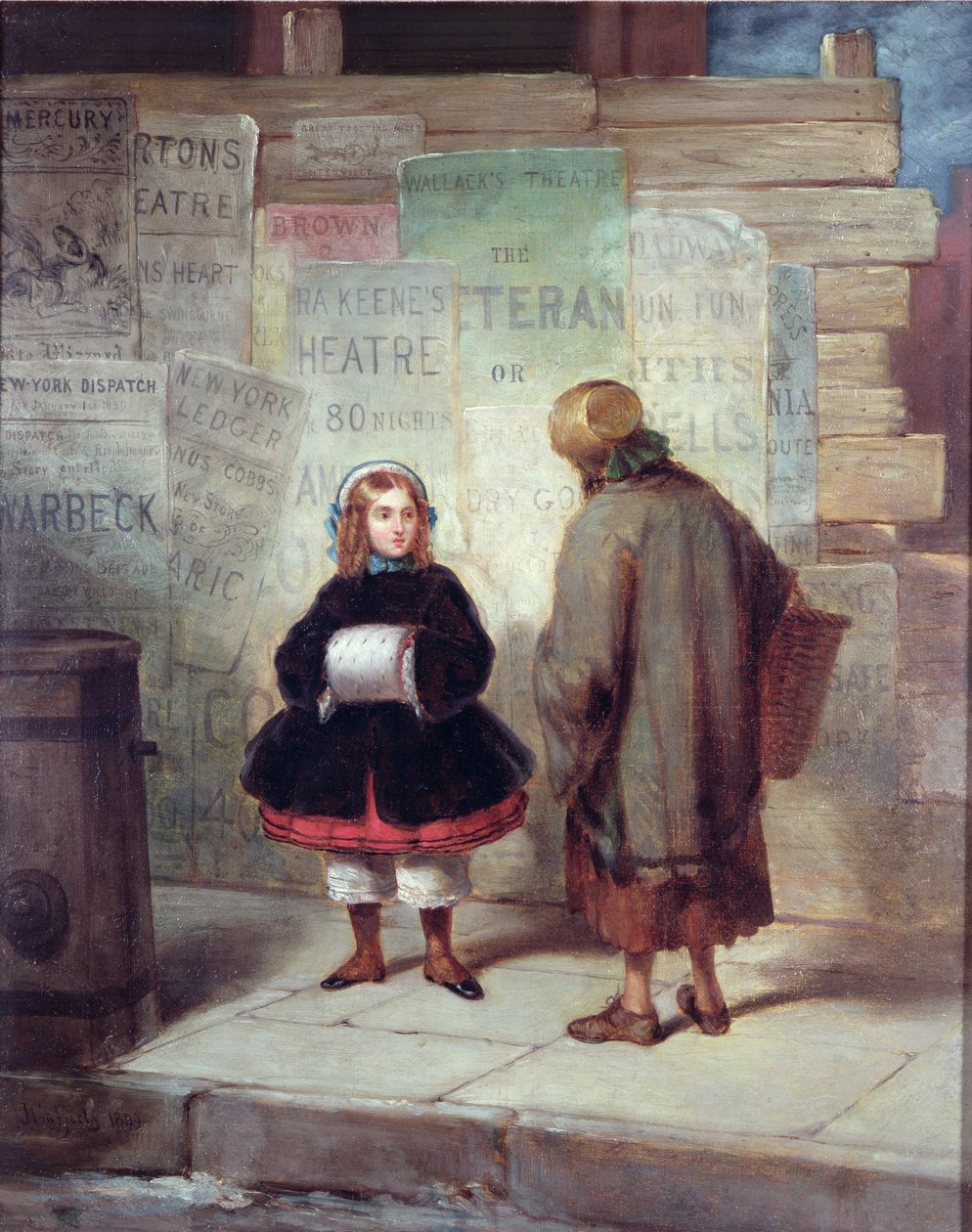 New York-i járdák vagy „Gazdag lány, szegény lány”. alkotó: James Harvey Cafferty