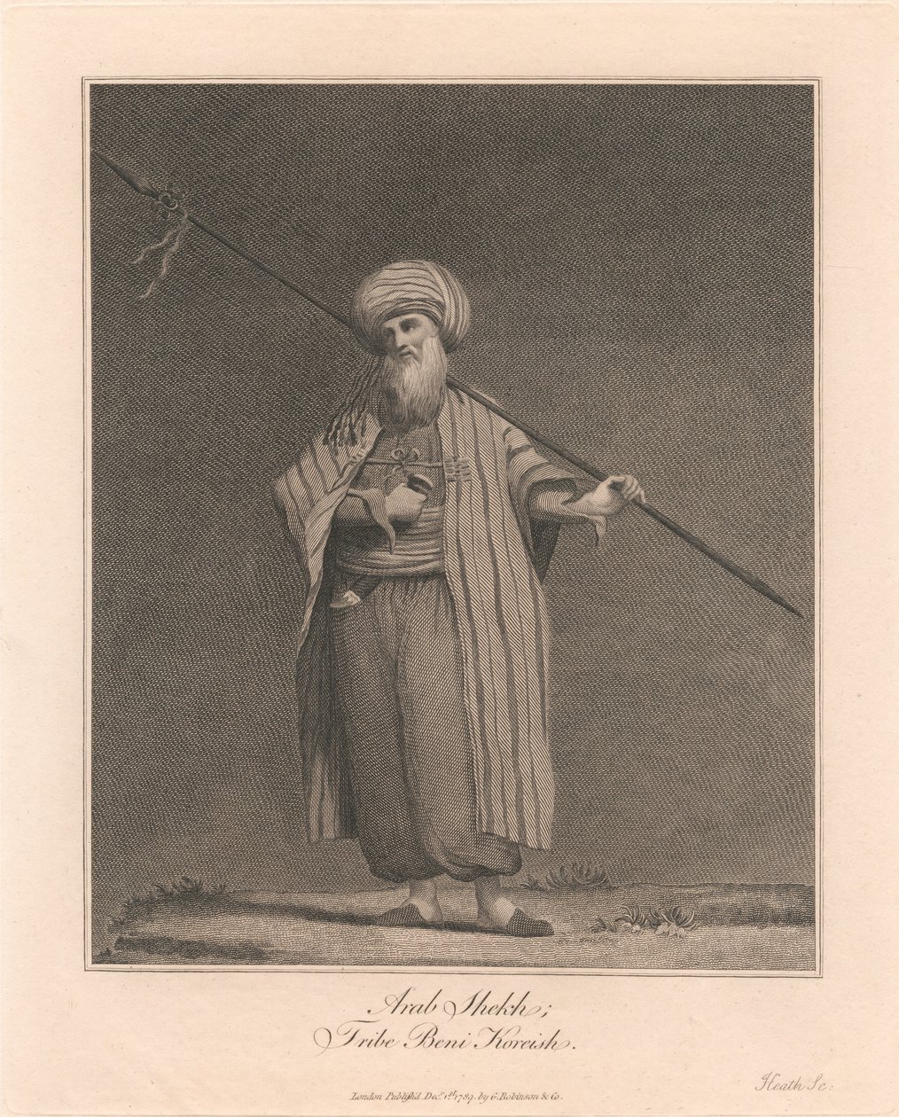 Arab sejk, a Beni Koreish törzs alkotó: James Heath