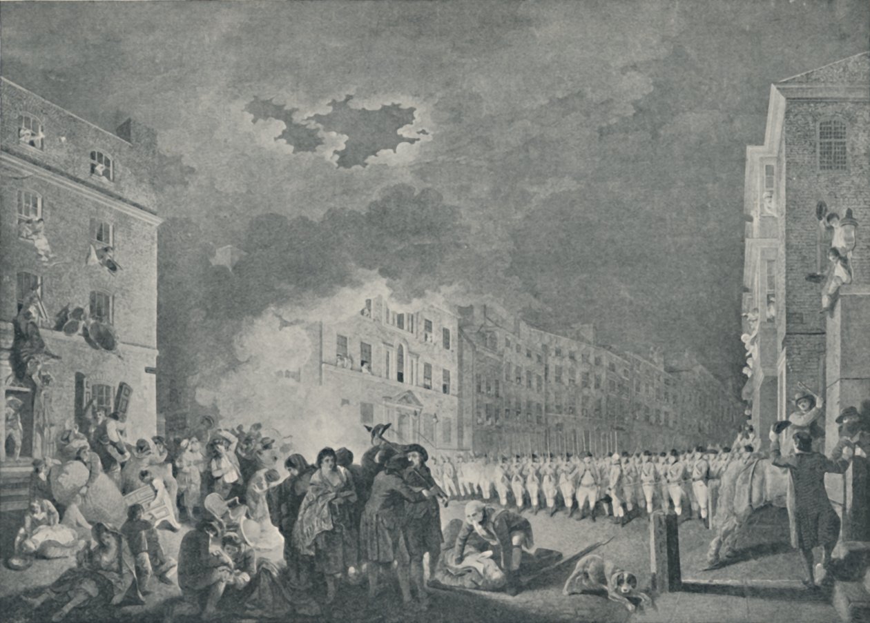 The Riot in Broad Street, 1780. június 7., 1920 alkotó: James Heath