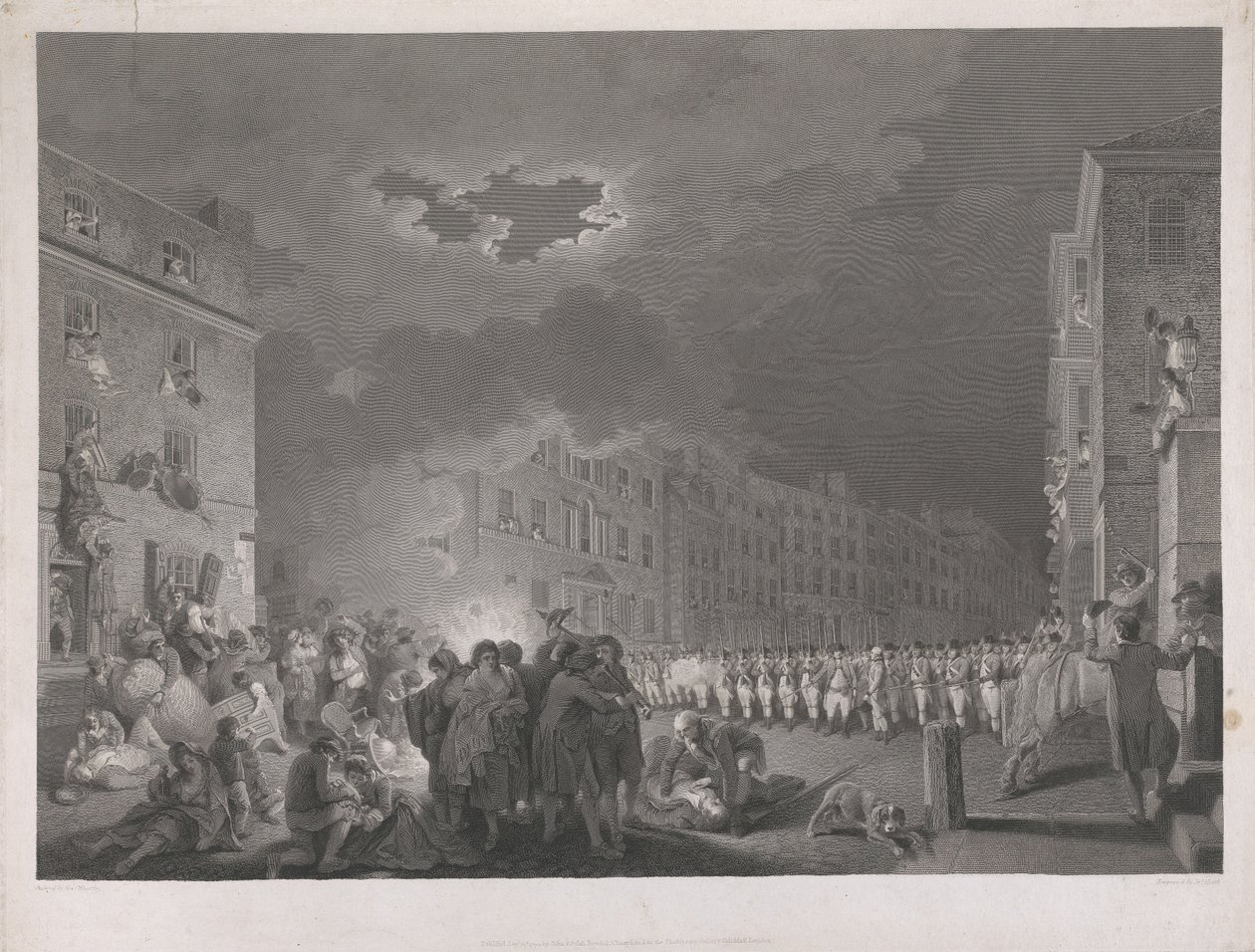 A Broad Street-i zavargás 1780. június hetedikén alkotó: James Heath