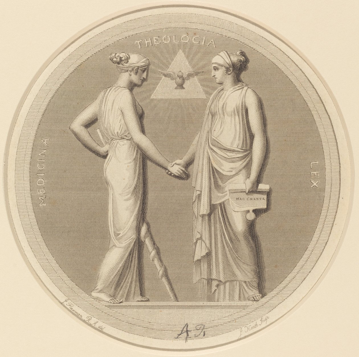 Orvostudomány - Teológia - Jog alkotó: James Heath after John Flaxman