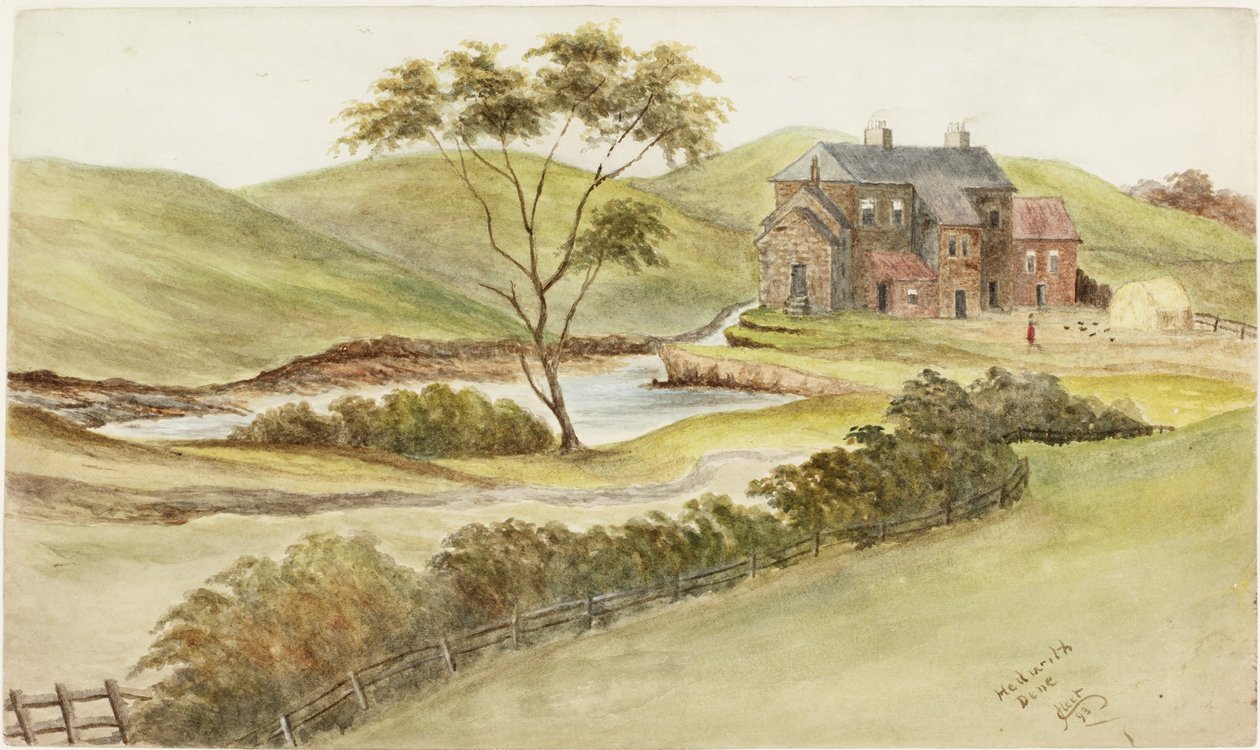 Hedworth Dene (akvarell és testszín és tinta, papír) alkotó: James Henry Cleet